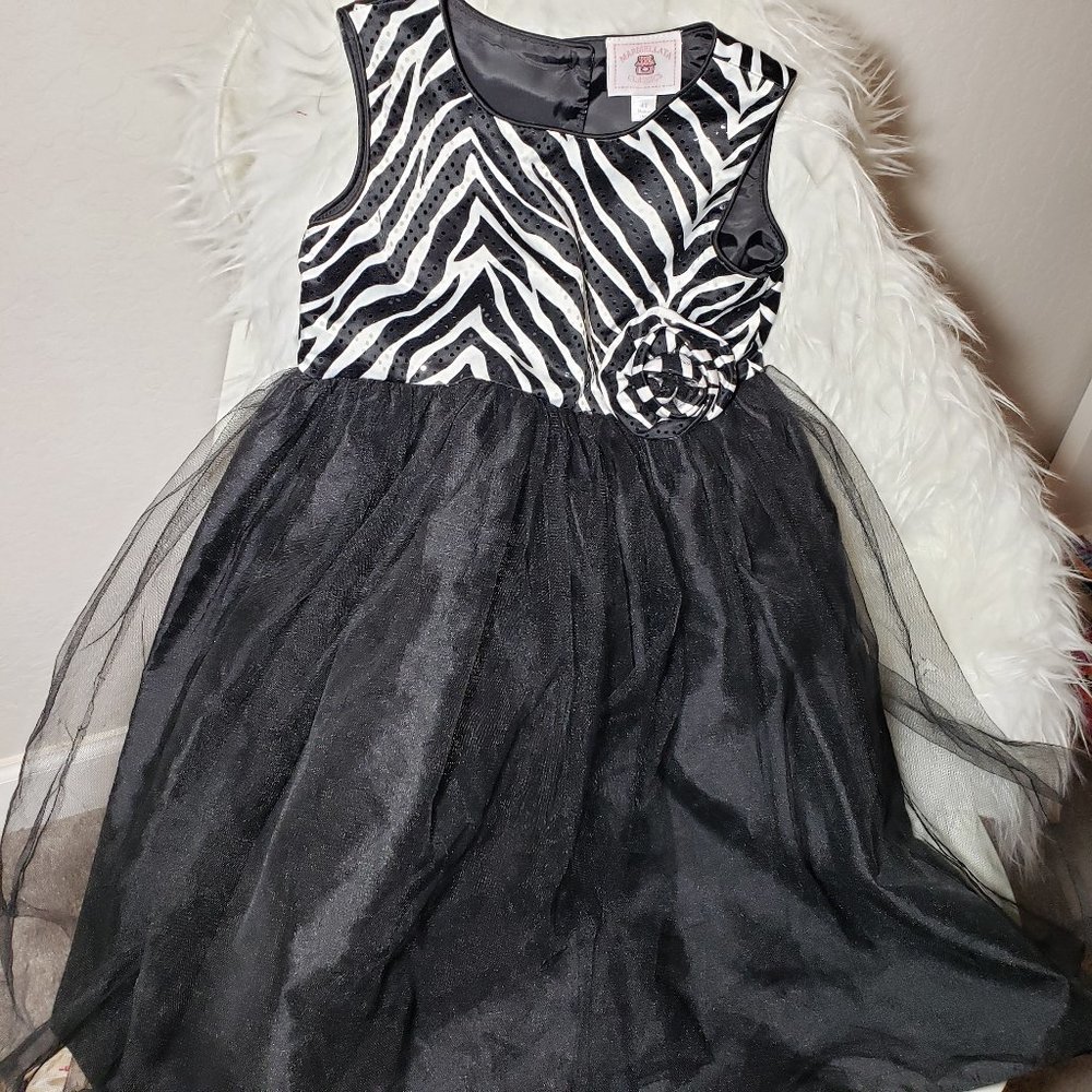 MarmellataㅣClassic Zebra Animal Print Tulle Dress